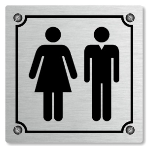 WC společné, 148x148mm, stříbrná, Kansas